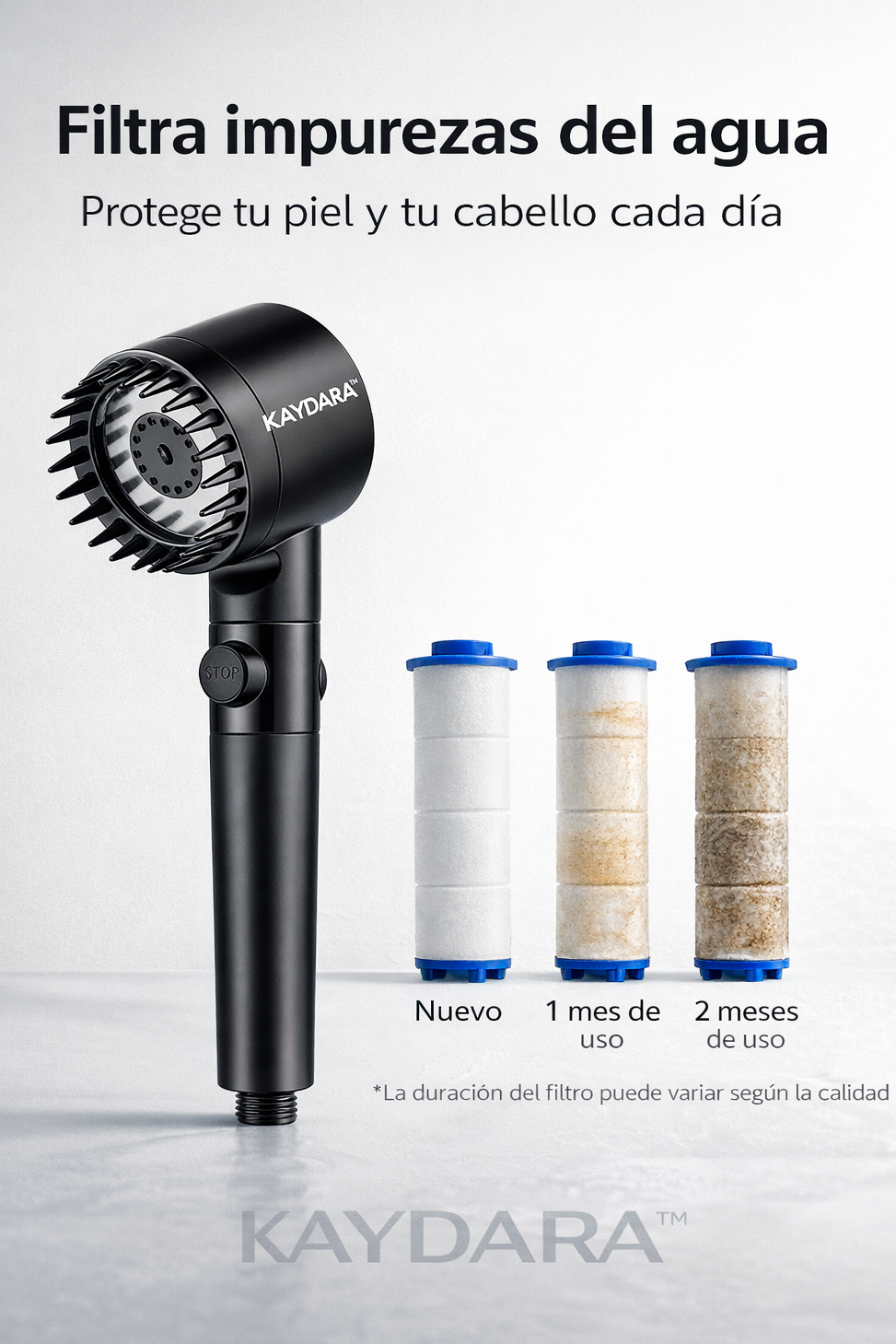 KAYDARA™ – Sistema Purificador de Ducha Premium.